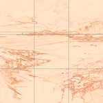 Sepia sketch with grid