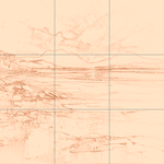 Sepia sketch with grid