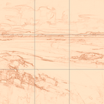 Sepia sketch with grid