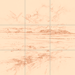 Sepia sketch with grid