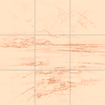 Sepia sketch with grid