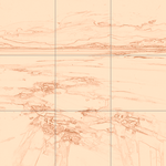 Sepia sketch with grid