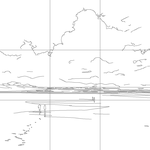 Line drawing with grid