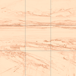 Sepia sketch with grid