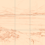 Sepia sketch with grid