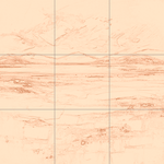 Sepia sketch with grid