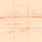 Sepia sketch with grid