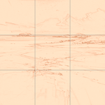 Sepia sketch with grid