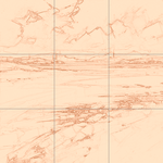 Sepia sketch with grid