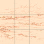 Sepia sketch with grid