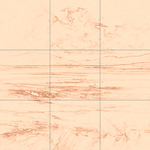 Sepia sketch with grid