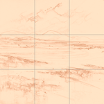 Sepia sketch with grid