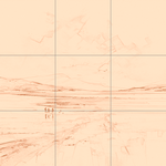 Sepia sketch with grid