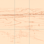 Sepia sketch with grid