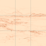 Sepia sketch with grid