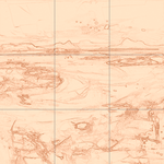 Sepia sketch with grid