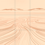 Sepia sketch with grid