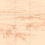 Sepia sketch with grid