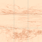 Sepia sketch with grid