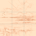 Sepia sketch with grid