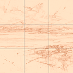 Sepia sketch with grid