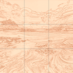 Sepia sketch with grid