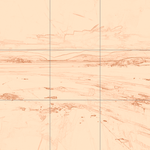 Sepia sketch with grid