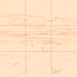 Sepia sketch with grid