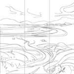 Line drawing with grid