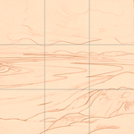 Sepia sketch with grid