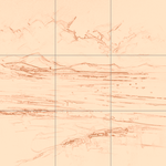 Sepia sketch with grid