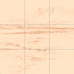 Sepia sketch with grid