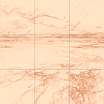 Sepia sketch with grid