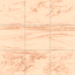 Sepia sketch with grid