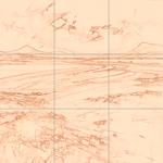 Sepia sketch with grid