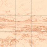 Sepia sketch with grid