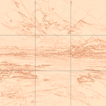 Sepia sketch with grid