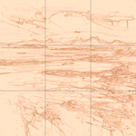 Sepia sketch with grid