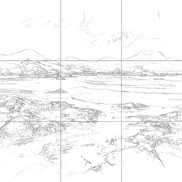 Sketch with grid