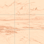 Sepia sketch with grid