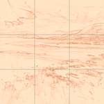 Sepia sketch with grid