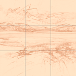 Sepia sketch with grid