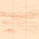 Sepia sketch with grid