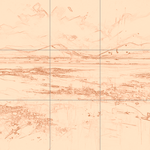 Sepia sketch with grid