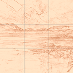 Sepia sketch with grid