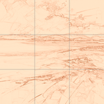 Sepia sketch with grid