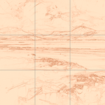 Sepia sketch with grid