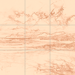 Sepia sketch with grid