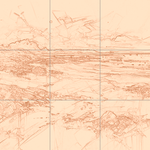 Sepia sketch with grid