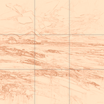 Sepia sketch with grid